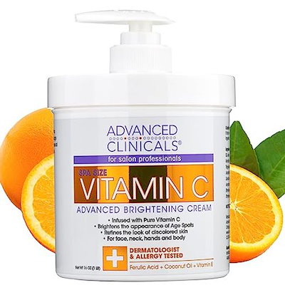 ADVANCED CLINICALS VITAMIN C CREAM. ADVANCED BRIGHTENING CREAM. LARGE ...のサムネイル