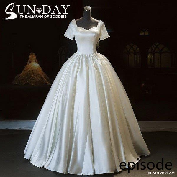 ウェディングドレス ウェディングドレス白 パーティードレス 可愛いビーズ 花嫁ロングドレス 結婚式 トレーンライン 二次会 エレガント お呼ばれ 挙式hs5443