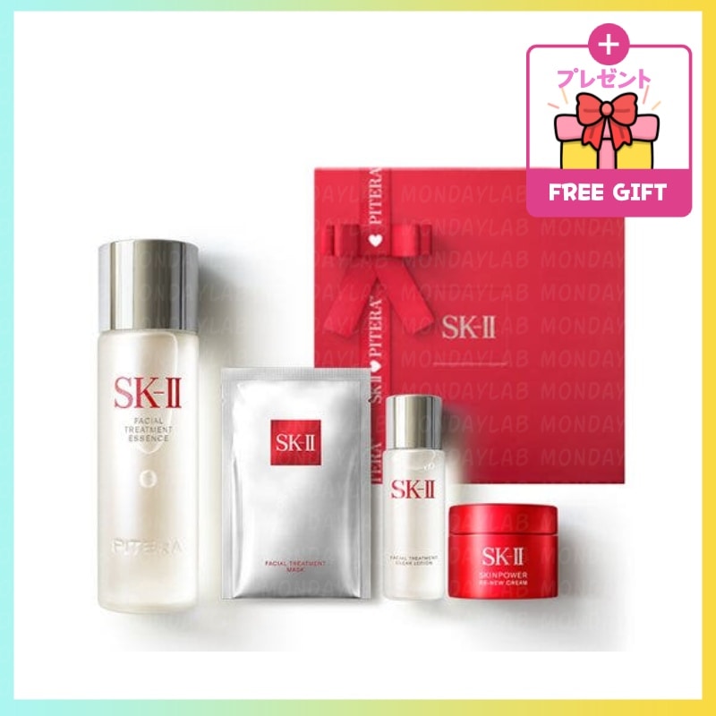 [フルラインセット] sk-iiフェイシャル トリートメント エッセンス(ピテラエッセンス) 75ml+クリアローション30ml+クリーム15g+マスクパック 1枚 アンチエイジング 韓国
