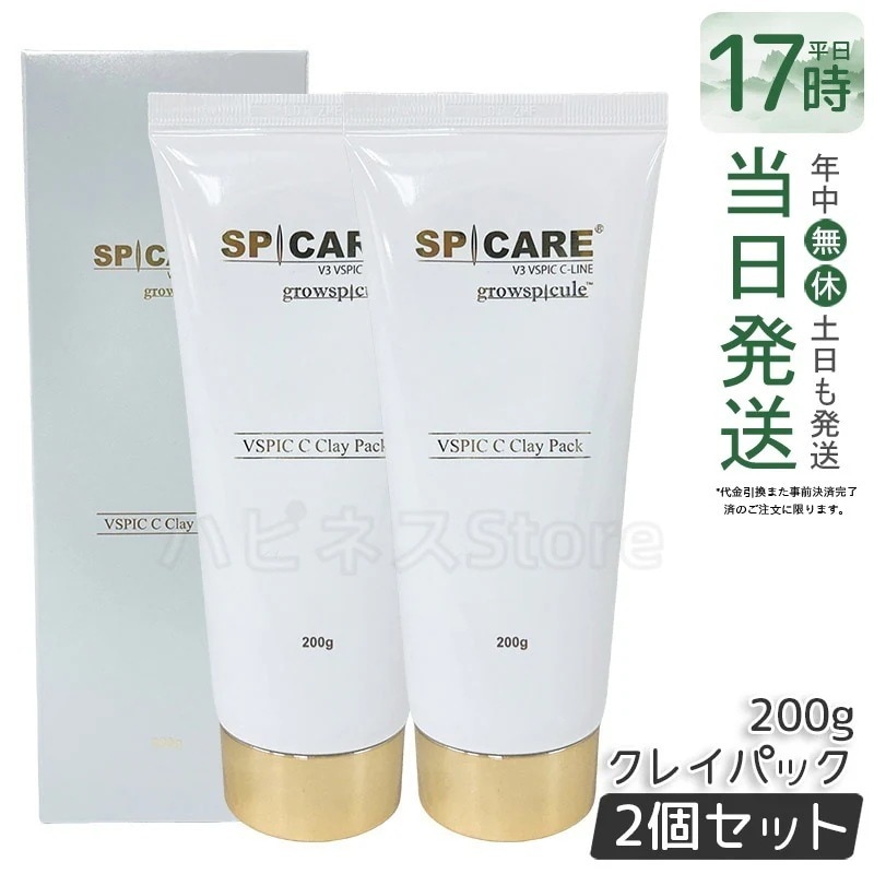 【2個セットスピケア V3 VSPIC C クレイパック SPICARE 200g 毛穴ケア 洗い流すパック クレイマスク スキンケア 角質ケア 炭酸パック 美容成分配合 SPICARE