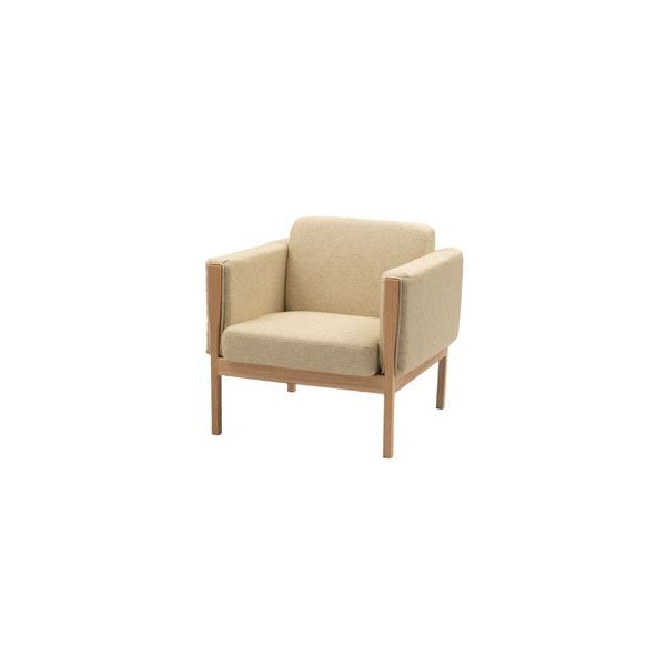 ソファ 1人掛け 約W81xD76xH75xSH40cm アイボリー 完成品