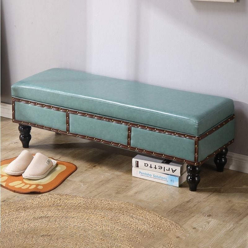 スツール レザー調 収納 付き 幅 130cm おしゃれ かわいい オットマン ベンチ フットベンチ 靴交換 大容量 ロングソファ モダン 玄関