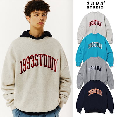 ●1993STUDIO●AUTHENTIC ARCH LOGO SWEATSHIRT 男女兼用 韓国発 1993studio】25SS☆ Authentic Arch Logo Sweatshirt