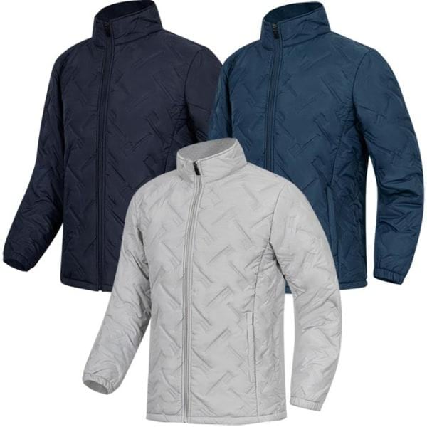 冬のシームレスハイネック軽量パディング起毛裏地ジャンパー ジャケット