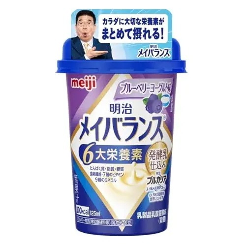 メイバランスミニカップ 発酵乳仕込み ブルーベリーヨーグルト味 125ml×12本 明治