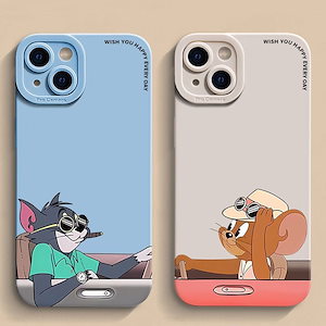 スマホケース トムとジェリー iPhoneケース かわいい カップル ペア 全機種対応 韓国 ソフトケース iPhoneシリコンケース 5カラー