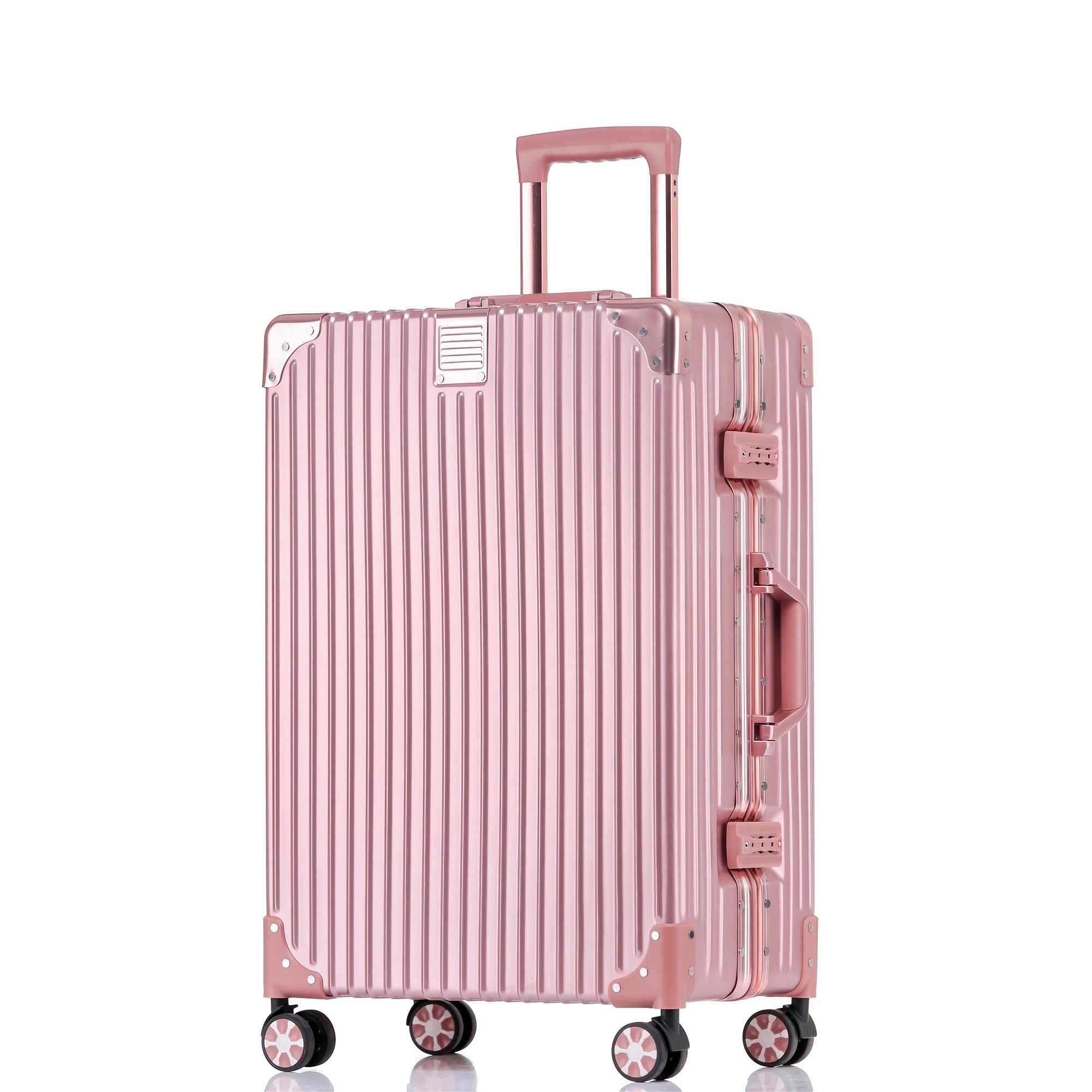 [Yuweijie] スーツケース アルミフレーム キャリー ケース機内持ち込み 預け入れスーツケース 大型トロリーケース 軽量キャリーバッグ 静音ダブルキャスター 耐衝撃 旅行 ビジネス 出張 ts