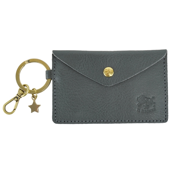 IL BISONTE イルビゾンテ KEY HOLDER キーリング付き　 カードケース　/SKH042 PV0001 GY310B/Grafite