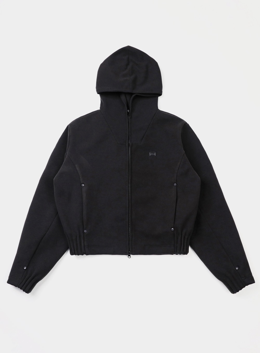 【BADBLOOD】 [UNISEX] BEYOND CASHMERE SOFT HOOD ZIP-UP : BLACK