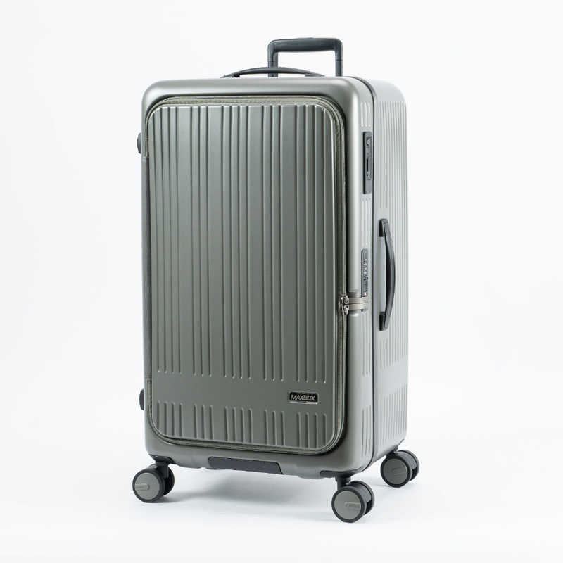 A.L.I　スーツケース ジッパータイプ 宿泊目安：7～9日間 099L 日本製 横開きフロントオープン ［TSAロック搭載］ 緑灰　MX-8011RVTL-28