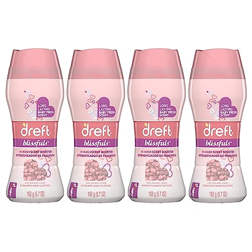 【ケース販売】 ドレフト(Dreft) 【正規輸入品】ブリスフル ビーズ 衣類の香りづけ専用 (ベビーパウダー の香り) 162g×4個