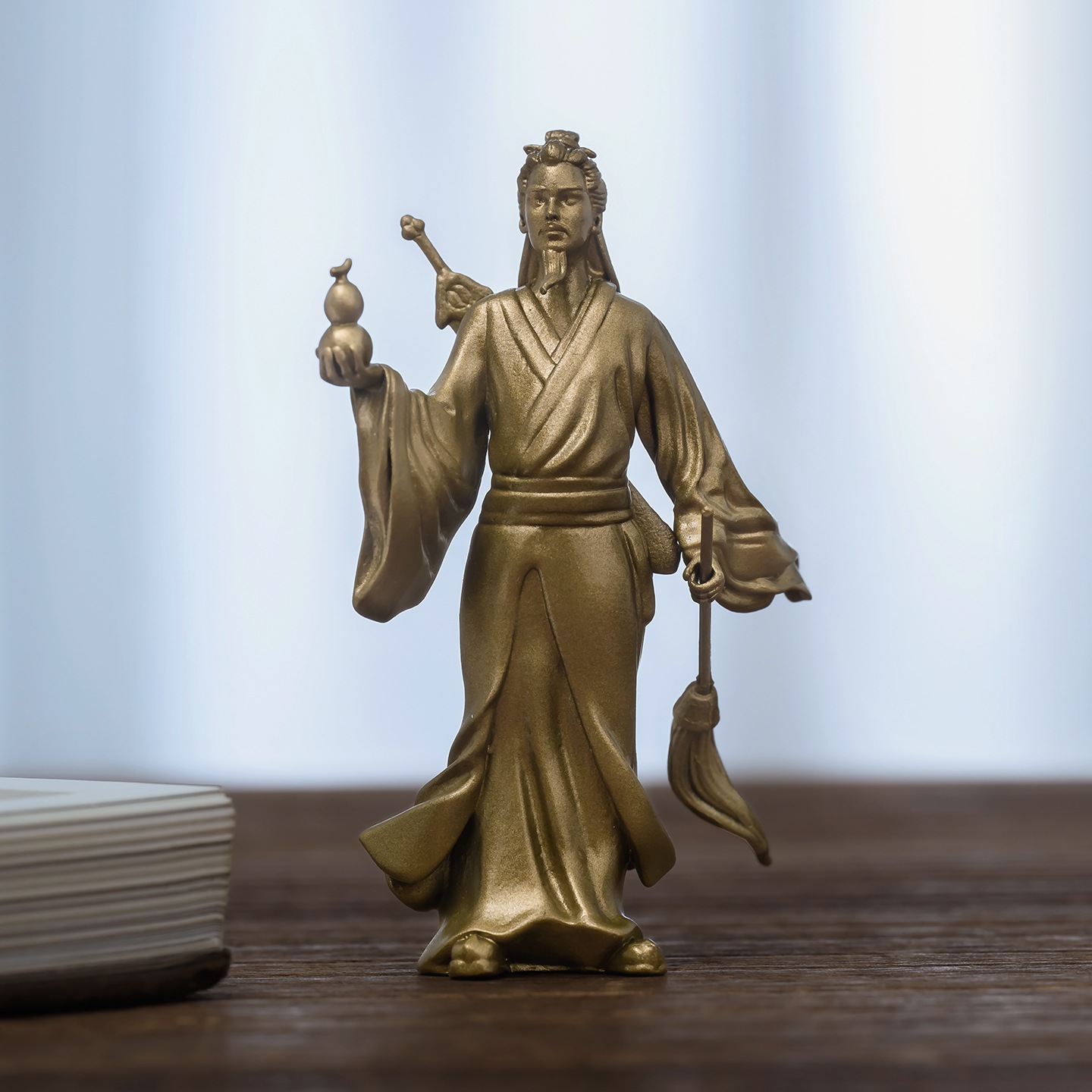 古色真鍮 呂洞賓 道教仙人 像 小型 守護 智慧 勇気 学業成就 家庭祭壇 瞑想 供養 5,824円