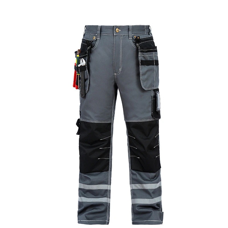 作業ズボン 光反射 メンズ カーゴパンツ マルチポケット 多機能 耐摩耗 着心地 作業服 作業着 秋冬 作業パンツ ロングパンツ 長ズボン 大きいサイズ グレー ブルー