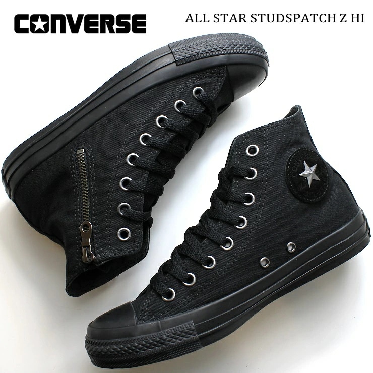 オールスター スタッズパッチ Z HI ブラック/ブラック ALL STAR STUDSPATCH Z HI 31313400 レディーススニーカー メンズスニーカー ハイカット シンプル