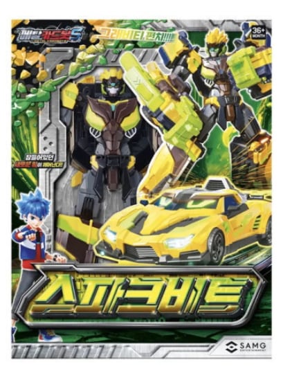 [正規品] メタルカードボットS スパークビット /シーズン2/レーシングカー/黄色車/変身ロボット/韓国ロボット