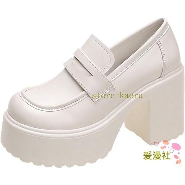 ローファー 厚底 スクールローファー レディース 学生 女子 7cmヒール パンプス 学生靴 コスプレ靴 卒業式 入学式