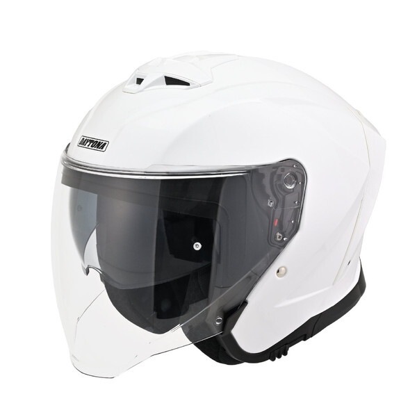 D61073 バイク ヘルメット ジェット SG規格 高強度ABS スポーツ設計 インナーバイザー / スピーカーホール 装備 DN-006SJ ホワイト Sサイズ(55-56cm)