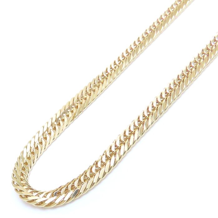 喜平ネックレス K18YG イエローゴールド 8面 トリプル 50cm 20.4g メンズ/76264【中古】