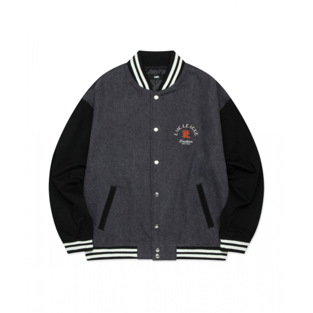 LMC デニムバーシティジャケットブラック