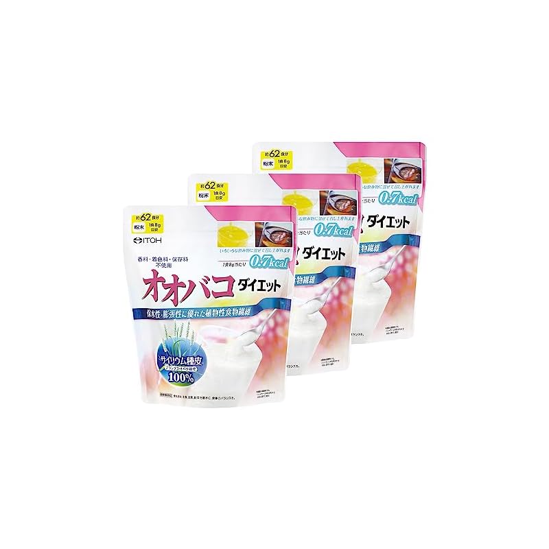 オオバコサプリメント【オオバコダイエット約62日 500g】サイリウム 食物繊維 置き換えダイエット 漢方 【井藤漢方製薬】×3個