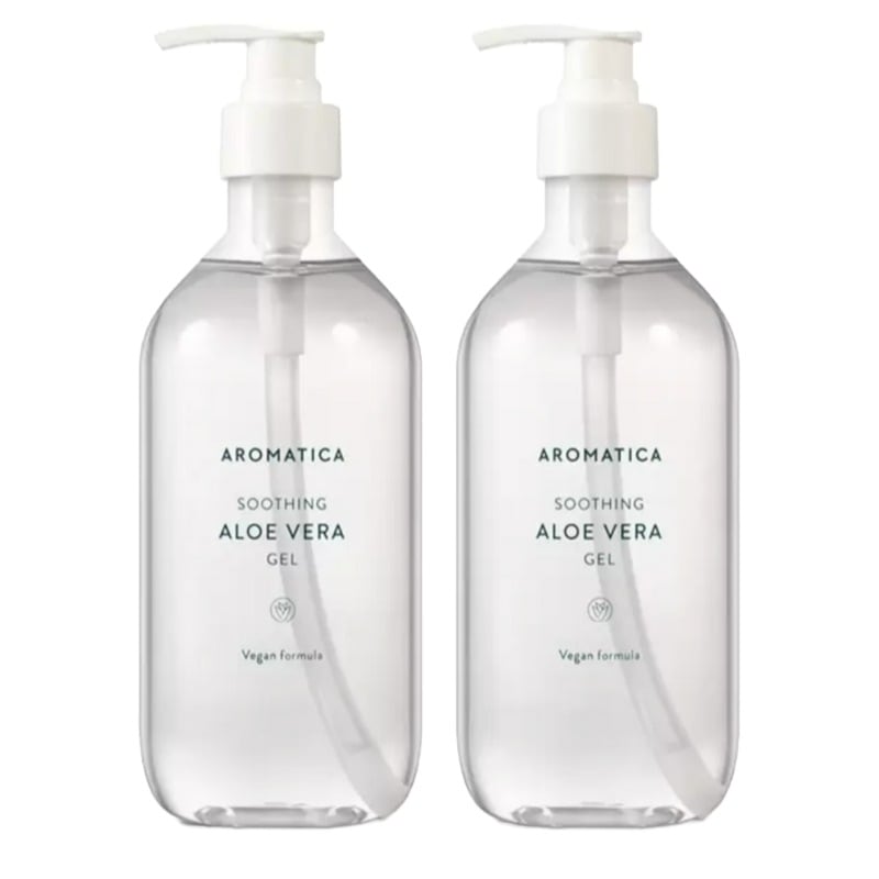 スージング アロエベラジェル 500ml × 2/高保湿スキンケア 鎮静ジェル 敏感肌用ケア オーガニック認証 紫外線ケア ベタつかない保湿 フェイス＆ボディケア デイリーケアアイテム