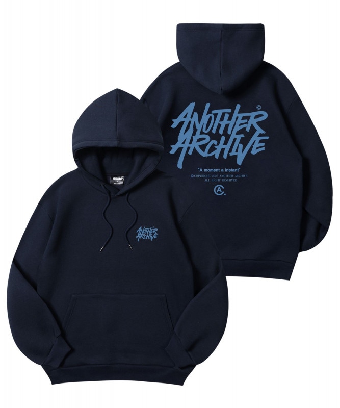 FBグラフィティロゴフードティー_ネイビー