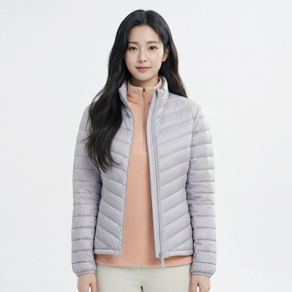 女性 冬 웰론 光沢感 軽量 基本 登山 パディング ジャケット