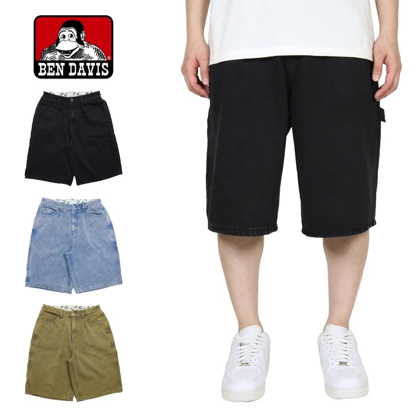 ベンデイビス BEN DAVIS デニムパンツ デニムショーツ ペインターパンツ メンズ レディース ブランド 大きいサイズ おしゃれ おすすめ 人気 EMBRO FADED SHORTS T-255
