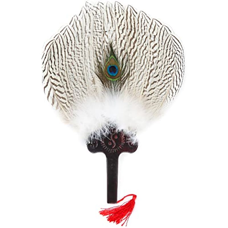 後払い手数料無料 三国志 諸葛孔明 中 軍師の扇子 諸葛亮孔明 三国演義 中国土産 伝統工芸品 中国武将の仮装用にもどうぞ 高級羽扇子 ハロウィン Flaviogimenis Com Br