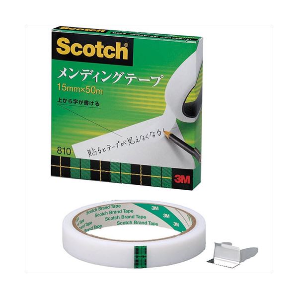 (5個セット) 3M Scotch スコッチ メンディングテープ 15mm×50m 3M-810-3-15X5