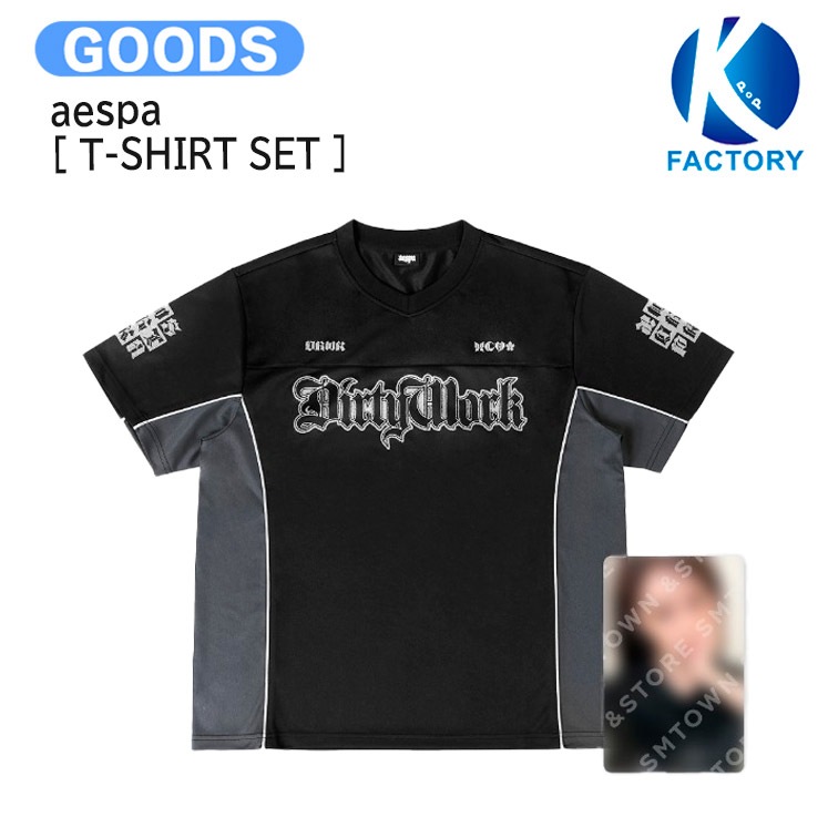 国内発送 aespa [ T-SHIRT SET ] Dirty Work ALBUM MD / 公式グッズ / 予約商品