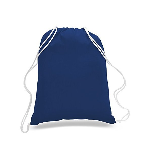 (36 Pack) Set of 36 Durable Cotton Drawstring Tote Bags (Royal) 並行輸入品