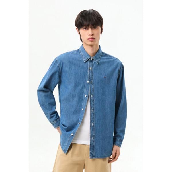 共用コットンミッドデニムシャツ T32G0NSH01TML1 TOMMY JEANS