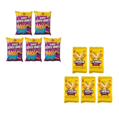 ノーブランドスウィートハチミツプレッツ200g x 5個+チーズバターサンド190g x 5個学校事務所