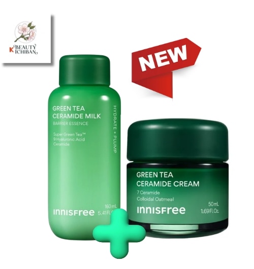[正規品 / 韓国人気コスメ] [NEW ] 【新商品】グリーンティー セラミド ミルク エッセンストナー 160ml + バリア クリーム 50ml