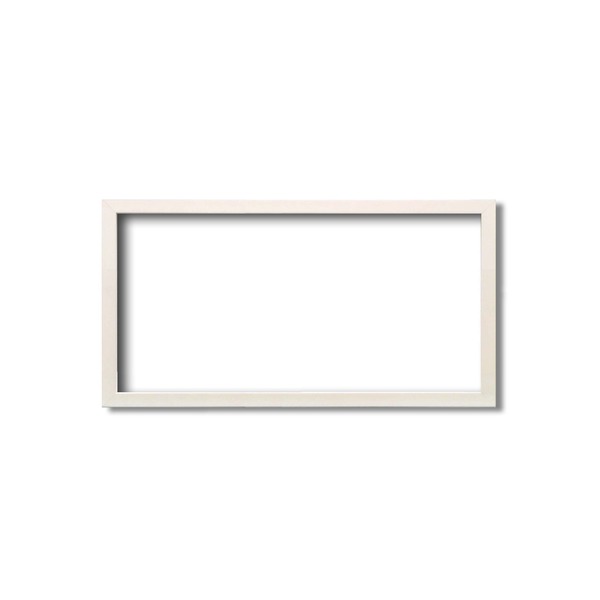 長方形額厚みのある作品収納可納 縦横兼用 横長額 厚み19mmまで 長方形額（500250mm） パールホワイト