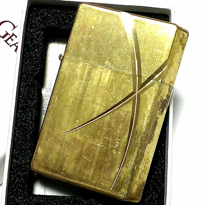 オイルライター ギアトップ 日本製 ライター ワイルドブラス ウルフファング V刃彫刻 スカーフェイス ユーズド仕上げ GEAR TOP シンプル 重厚 かっこいい 国産品 メンズ ギフト プレゼント 5,720円