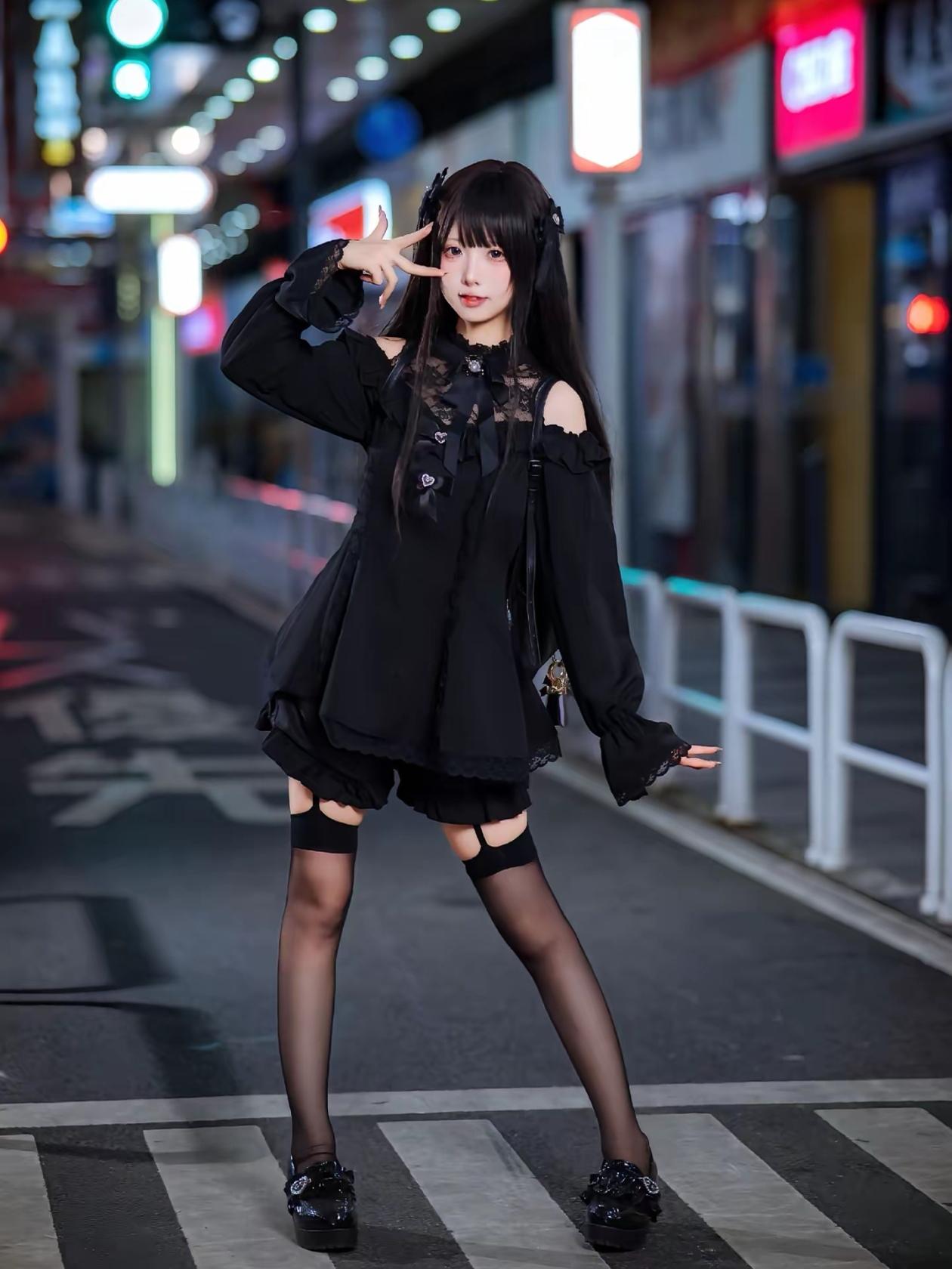 地雷系髪のオフショルダーレースボウドレスドレスドレス長袖スーツ 5,478円