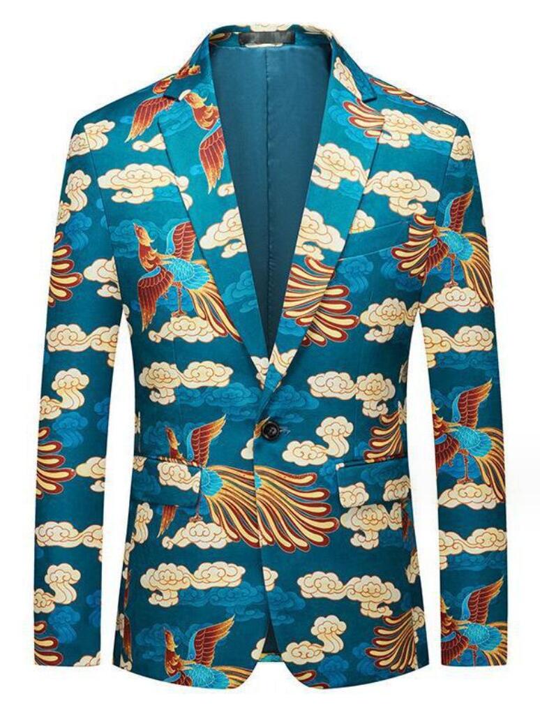 漫才 クラブ テーラードジャケット 舞台劇 忘年会 舞台衣装 メンズスジャケットコート ステージ衣装 余興 花柄 司会者 コント ホスト メンズフォマールスーツジャケット 歌手 パーティー 男性ステ 7,863円