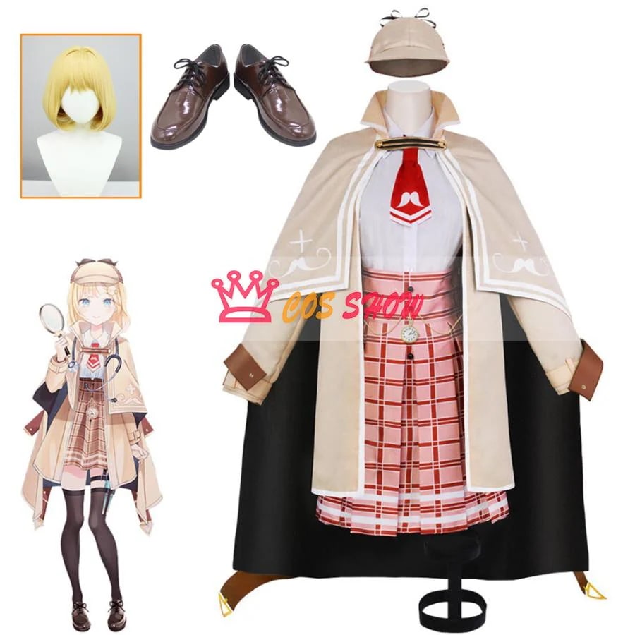 2025新品販売 バーチャルYouTuber VTuber にじさんじ ワトソン・アメリア コスプレ衣装 cosplay 仮装 帽子付き 日常服 イベント クリスマス ハロウィン ステージ