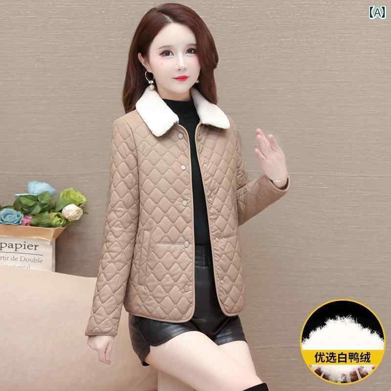 レディース ダウンジャケット 小さい 母 ショート ホワイトダックダウン ジャケット 女性 冬 暖かい 9,607円