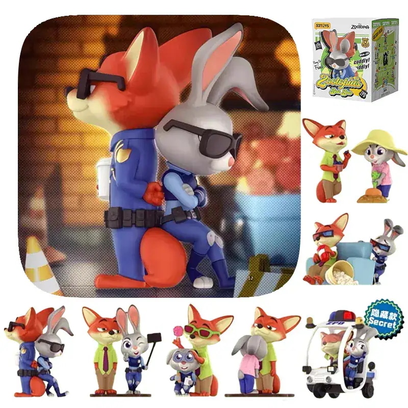 【公式正規品】52 TOYS ズートピア ブラインドボックス ジュディ＆ニック かわいいフィギュア 人気グッズ コレクション ラッキーアイテム おしゃれインテリア
