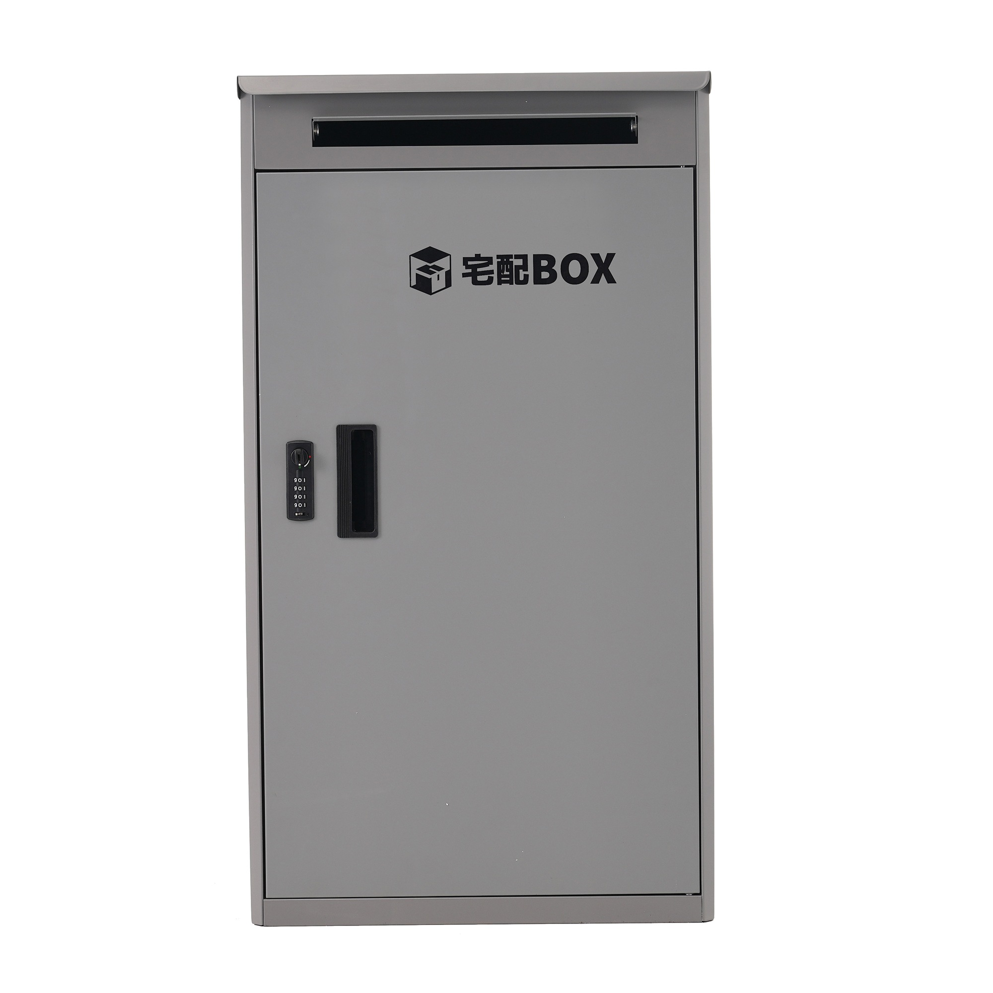 KOUKIDI 宅配ボックス 据置型 大容量 ポスト一体型 投函口3つ 複数投函 屋外 大 防滴仕様 ポスト 配達ボックス 置き配 ボックス 置き配ボックス テレワーク グレー 日本倉庫出荷