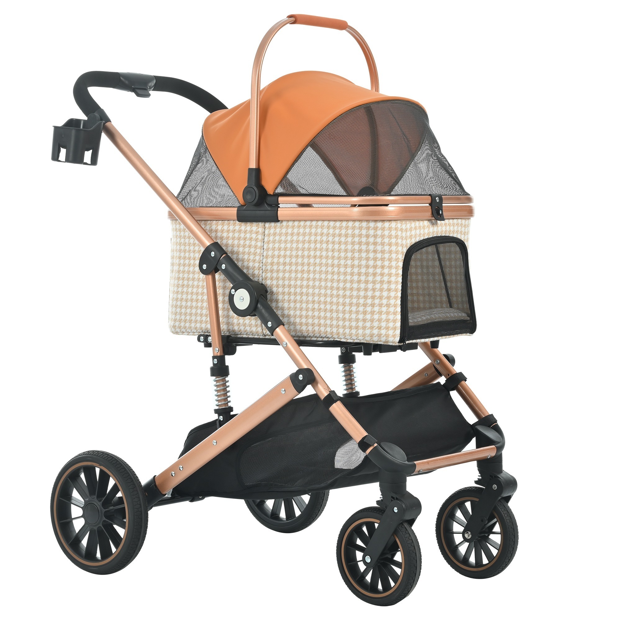 【国内発送】132 ペットカート Msize 対面式 分離式 2way 折りたたみ 多頭 中型犬 小型犬 フルオーペン 4輪 アルミ製 収納 軽量 ストッパー付き ダンパー付き 組立簡単 犬カート ド 7,711円