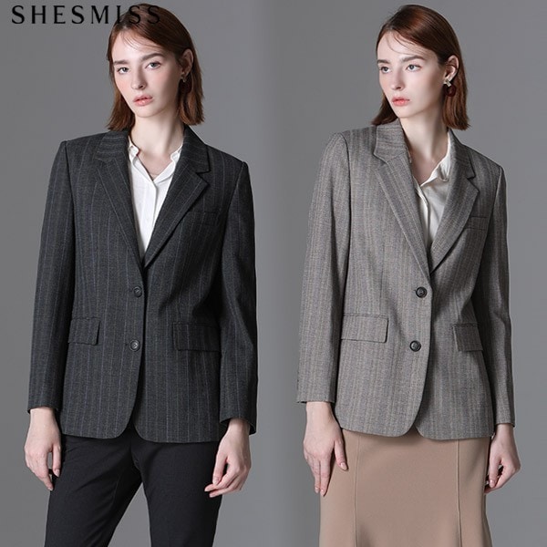 シーズミス ヘリンボーン テーラード ウールジャケット