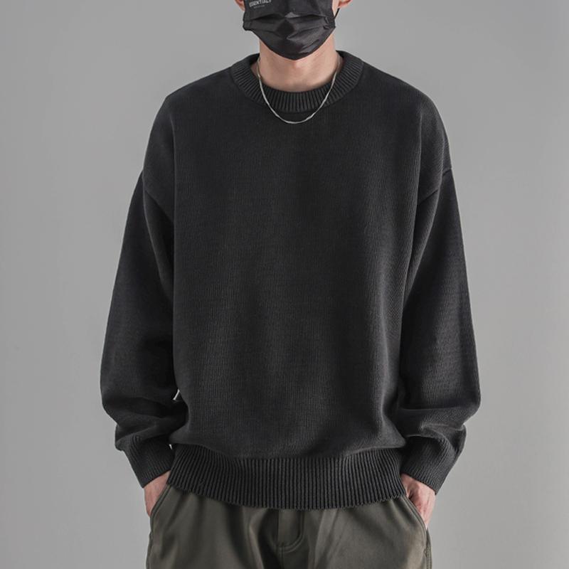 メンズ ファッション 服 男性用 オシャレ シンプル 大人 かっこいい 大きいサイズ ストリート 紳士服 厚手 セーター 厚手 ラウンドネック 真 セーター トップス