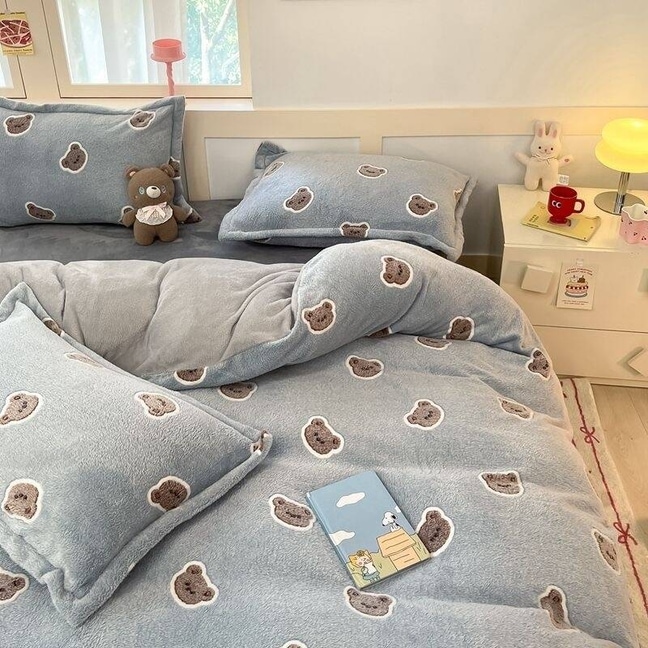 布団カバー 冬用 ベッドカバー 暖かい 抗菌防臭 毛布 厚手 ダブルサイズ 掛け布団カバー 洗える 寝具 ベッド用品 プレゼント シングル セミダブル ダブル 韓国ファッション 5,123円