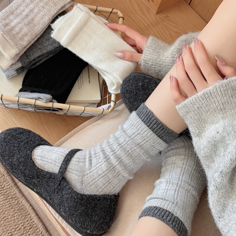 ソックス 靴下 暖かい 厚手 冷え取り 冷えとり シンプル 防寒