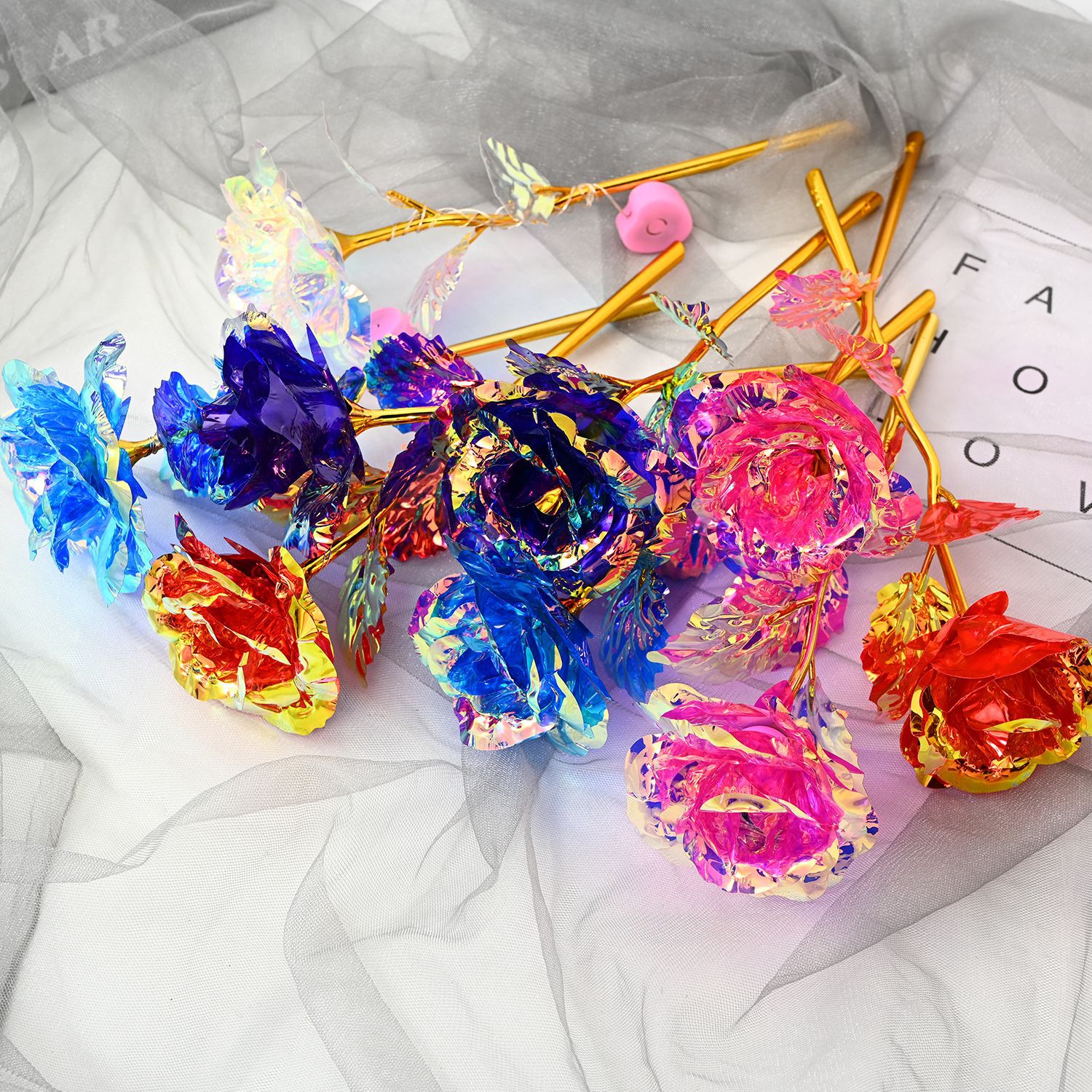 24金箔バラギフトボックス人気ゴールドローズセットバレンタインデーギフト金メッキバライベント 4,923円