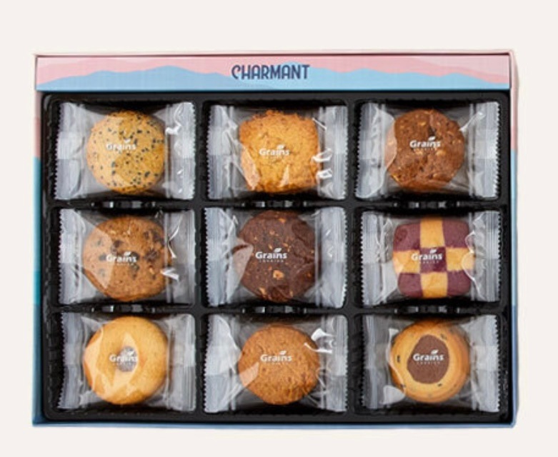 シャルマンクッキー ギフトセット 36個入 箱 ショッピングバッグ (9種類 クッキー)